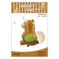 Brown bear shape foil balloon for birthday party decor, size 72x55cm, 1pc pack - Birthday Bear / 72x55cm / Pack