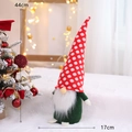 Plush Christmas gnome ornament with red polka dot hat and green body, 44cm tall - Red Polka Dot Hat 44cm