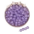 Matte lila Acrylperlen für DIY-Schmuckherstellung in einer dekorativen runden Schale - 10mm/30g/ca. 55 Stk / Lila