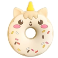 Unicorn donut silicone baby teether toy in cream color for infant teething relief - Donut Unicorn / Apricot