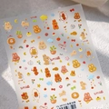 Selbstklebende Nagelsticker mit Kaninchen und Obst Motiven im Doodle-Stil, Modell TS-3874 - Kaninchen Graffiti (TS-3874)