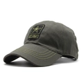 Détail de la casquette baseball vert armée avec broderie U.S. ARMY et écusson - 56-60cm (Ajustable) / Vert Militaire
