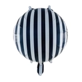 Palloncino in alluminio da 18 pollici a strisce bianche e nere per decorazioni da corsa - 18 Pollici a Righe Bianche e Nere