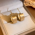 Minimalist square matte stud earrings in premium matte gold finish for women - 51# Gold Square
