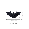 Detailed dimensions of 4cm black plastic bat toy with precise size and weight markers - Black