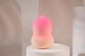 Esponja de maquillaje degradado rosa de material hidrofílico sin látex para rostro - Forma de calabaza / Rosa Fluorescente Degradado