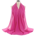 Pañuelo de gasa perlada en color rosa fucsia para mujer con tela ligera y transparente - Rojo rosa