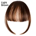 Rommelige knot haarklem met lichtbruine fontein paardenstaart haarstukje voor dames - Air Bangs Haarextensie / Tan