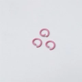 Pink painted metal open jump rings 1.2x8mm for DIY jewelry making and craft supplies - Deep Pink