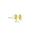 Polished golden hoop earrings with 21mm diameter and 5mm width in minimalist style - EH745 Gold Large Hoops