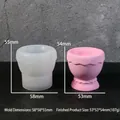 Détail du moule en silicone et du récipient à bougie avec dimensions précises - Moule à bougie en coquille d'œuf