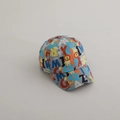 Detail of grey kids baseball cap with colorful cartoon animal and letter prints - 52cm 2-5 Years Old / Letter Lion