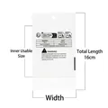 7x16cm clear plastic earring packaging bag with white hanging strip and safety warnings - Extended Version / Transparent OPP Bag