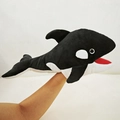 Orca-Handpuppe aus Plüsch in Schwarz und Weiß für interaktive Eltern-Kind-Spiele - Schwertwal