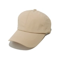 Detailopname van de kaki baseballpet met keperstof en versterkte stiksels op de klep - M (56-58cm) / Khaki