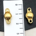 Cierre magnético dorado con mosquetón para joyas, tamaño 2cm en la regla - Esfera de Oro