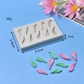 Grijze tulpenblad siliconen mal met roze bloemblad vormen voor bakken en hobby - 10-Gats Verschillende Vormen Bloemblad Mal (4)