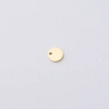 Mirror polished gold stainless steel 8/11mm round pendant charm for DIY jewelry - Gold 8mm (1.8mm Thick)