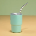 Blue (3oz/Double-walled/With Straw)