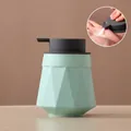 Nordic mint green geometric ceramic soap dispenser with dark grey matte pump head - Diamond Style / Mint Green with Grey Pump