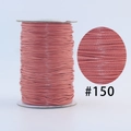 Braided Korean wax cord in dusty rose color code #150 for jewelry and DIY crafts - #150 Fluorescent Dark Pink / 1.0mm 160m
