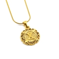 Collana placcata oro con ciondolo a lettera X traforata e catena a maglia serpente - Lettera X
