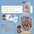 DIY 3D ancient Chinese architecture sticker set with landscape card and PET sheets - Yaochi Shadows