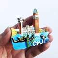 Handcrafted Venice resin fridge magnet featuring iconic gondola and landmarks - Venice Water City