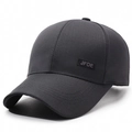 Dunkelgraue Baseballkappe aus Baumwolle mit JFDE-Patch und verstärkter Krempe - Verstellbar / Grau