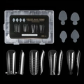 Professional 288pcs polygel nail forms set in clear storage box for nail extension - 4 Shapes Mixed (H092-36) / 288 PCS Set