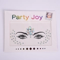 Self-adhesive rainbow face jewels crystal set for party makeup in retail packaging - HF-83