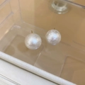Knot tassel cotton pearl stud earrings with textured white sphere and gold needles - Cotton Pearl Medium Style (4# White Medium)