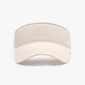Women's beige summer sun visor hat with wide brim and reinforced stitching details - Adjustable / Beige (23H026)