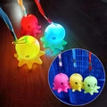 Giocattolo polpo luminoso con cordino in modalità LED colorata e standard - Grande Polpo Con Cordino