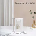White gift bag with window, 12x12x24cm size, featuring woven handles and modern design - Type D White Windowed / 12x12x24cm