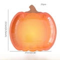 Set of 25 orange pumpkin shaped paper plates for Halloween party table decorations - 9 Inch Middle Yellow Pumpkin Paper Plate