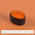 Modèle de sushi gunkan réaliste aux œufs de saumon avec texture d'algues et œufs orange - Sushi Gunkan aux Œufs de Poisson