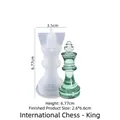 3D King chess piece silicone mold for resin with dimensions 3.5x6.77cm and finished part - Chess-King
