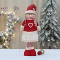 55cm Christmas girl plush doll in red knitted sweater and striped socks holiday decor - Red Clothes Style (YF20187 A)