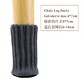 Grey knitted chair leg covers in 4x7cm size for furniture leg perimeter of 6-18cm - Fits Perimeter 6-17cm / Thickened Dark Gray