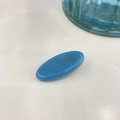 Detail of blue acetate bow hair clip with gold France Handmade logo engraving - Mini Thickened Oval Duckbill Clip (Approx. 3.9cm) / Blue