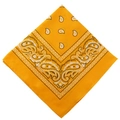 Dettaglio bandana gialla con motivo Paisley classico e design folk vintage - 54x54cm / Giallo Arancio (658725)
