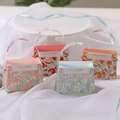 Elegant floral wedding favor boxes with handles and Best Wishes text in four colors - Small (5x10x7.5cm) / Red