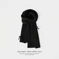 Soft black knit scarf with elegant bow knot detail, 160x22cm thick winter neck warmer - 160x22cm / Black