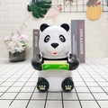 Panda robotic money bank with bamboo tray and electronic music features for saving - Panda Style