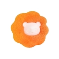 Panda shaped laundry sponge cleaning ball for hair removal and anti-tangle washing - Panda / Orange