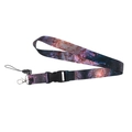 Starry universe pattern lanyard with double-sided thermal printing and plastic buckle - KP792-14 Starry Universe