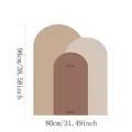 Boho-Bogen Wandaufkleber Set in Erdtönen, geometrische Wanddeko aus PVC, 80x98cm - Erdtöne Dreifach Bogen Stil (UV20377T_R)