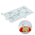 Detailed dimensions of leaf petal silicone lace mold for baking and molecular gastronomy - 2-Cavity Leaf Wreath