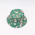 Green reversible bucket hat with festive Christmas snowman and candy cane prints - One Size / Snowman - Green